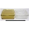 Image 1 : LOT OF 2 VINTAGE SQUARE CASSEROLE DISHES