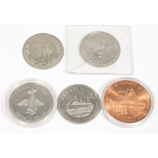 MIXED LOT OF CANADIAN TOKENS INCLUDING