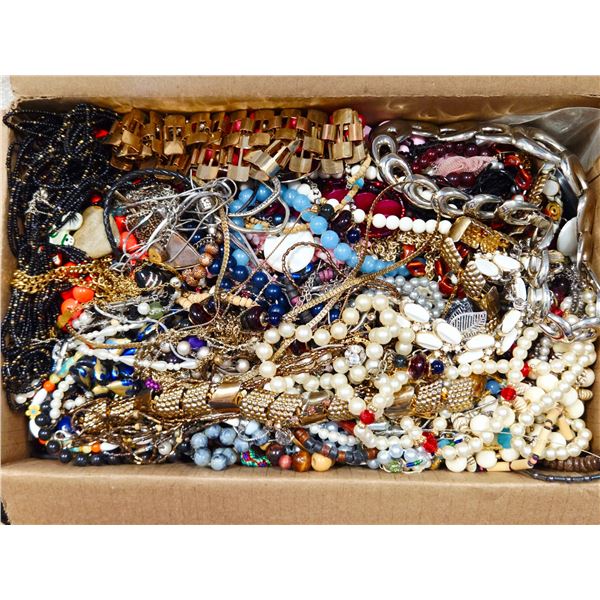 #4  BOX OF ASSORTED VINTAGE NECKLACES