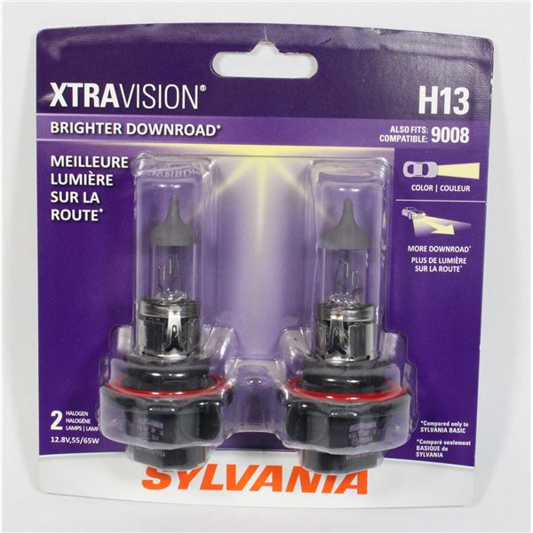NEW SYLVANIA STRAVISION H13 LIGHT BULBS