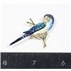 Image 1 : VINTAGE BLUE AND WHITE ENAMEL PARROT BROOCH