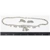 Image 1 : VINTAGE SILVER TONE RHINESTONE NECKLACE AND