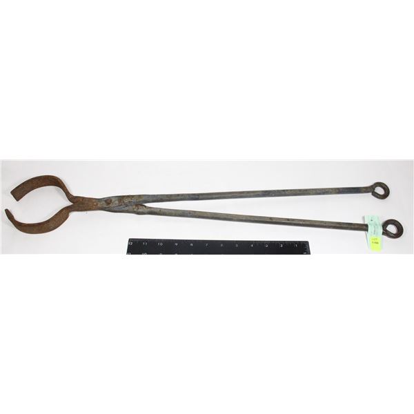 VINTAGE LARGE LOG TONGS