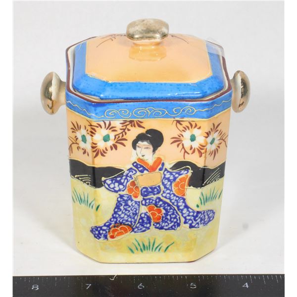 MADE IN JAPAN GEISHA JAM POT/BISCUIT JAR