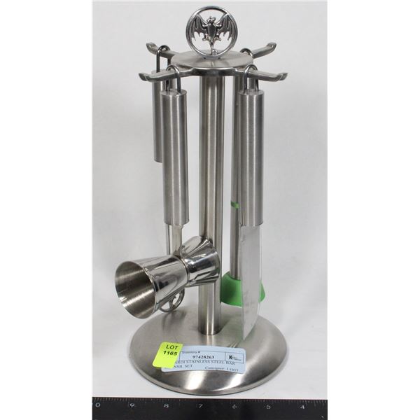 BACARDI STAINLESS STEEL BAR UTENSIL SET