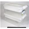 Image 1 : PAIR OF PLASTIC STORAGE CONTAINERS