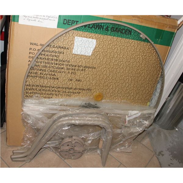 GLASS TOP PATIO TABLE (ASSEMBLY REQUIRED)