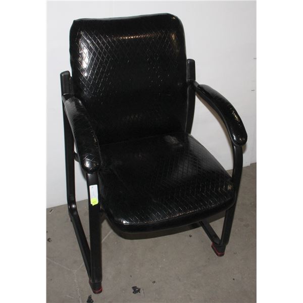 BLACK VINYL CHAIR