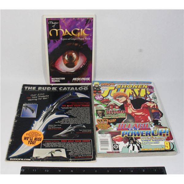 SHONEN JUMP, KNIFE CATALOG, MASTER OF MAGIC MANUAL