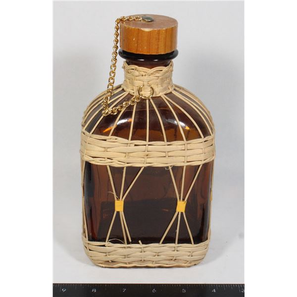 VINTAGE WICKER-WRAPPED BOTTLE