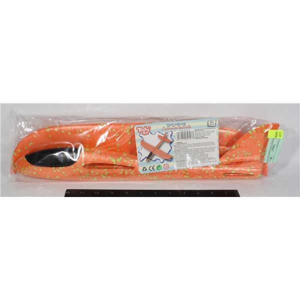 NEW ORANGE FOAM AIRPLANE KIDS TOY