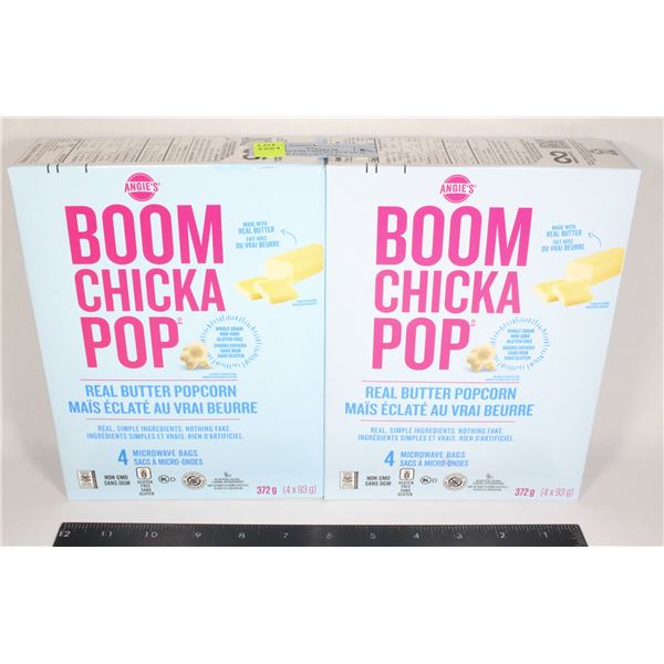 2 BOX BOOM CHICKA POP REAL BUTTER POPCORN 744G