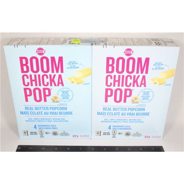 2 BOX BOOM CHICKA POP REAL BUTTER POPCORN 744G
