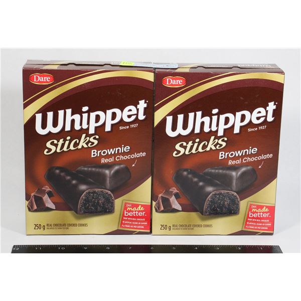 PAIR OF WHIPPET STICKS BROWNIE (2 X 250G)