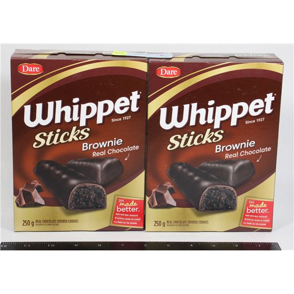 PAIR OF WHIPPET STICKS BROWNIE (2 X 250G)
