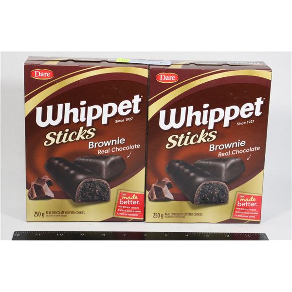 PAIR OF WHIPPET STICKS BROWNIE (2 X 250G)