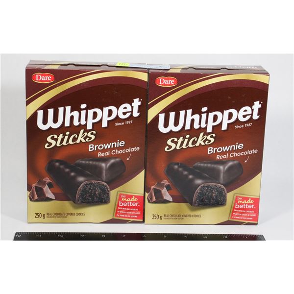 PAIR OF WHIPPET STICKS BROWNIE (2 X 250G)