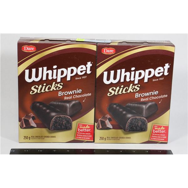 PAIR OF WHIPPET STICKS BROWNIE (2 X 250G)