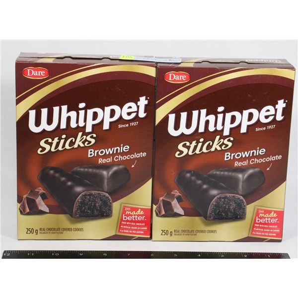 PAIR OF WHIPPET STICKS BROWNIE (2 X 250G)