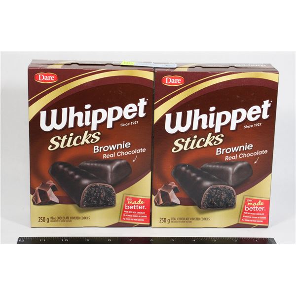 PAIR OF WHIPPET STICKS BROWNIE (2 X 250G)