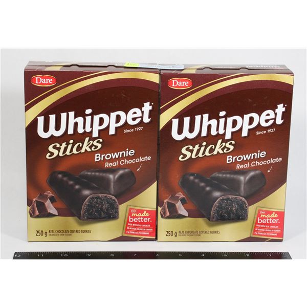 PAIR OF WHIPPET STICKS BROWNIE (2 X 250G)