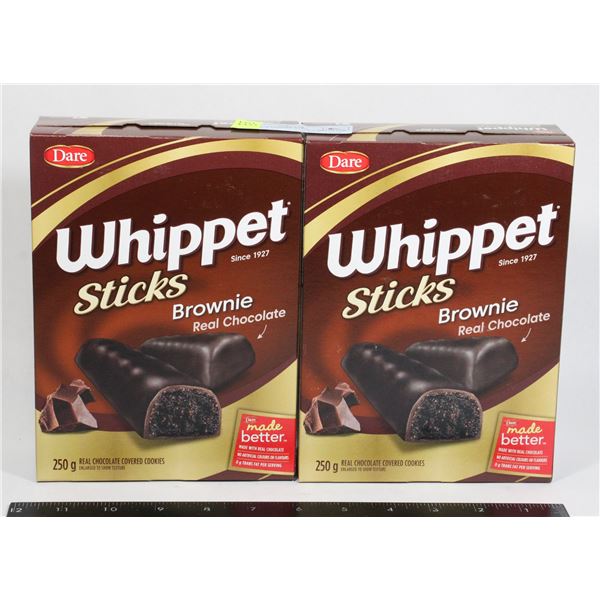 PAIR OF WHIPPET STICKS BROWNIE (2 X 250G)