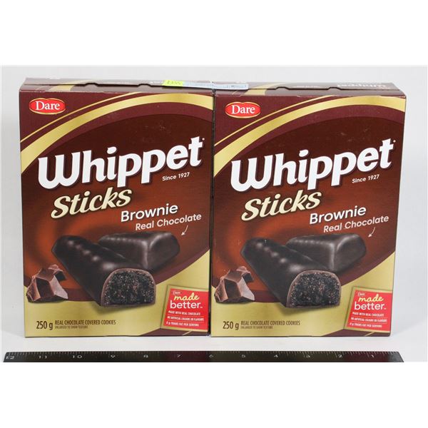 PAIR OF WHIPPET STICKS BROWNIE (2 X 250G)