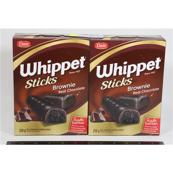 PAIR OF WHIPPET STICKS BROWNIE (2 X 250G)