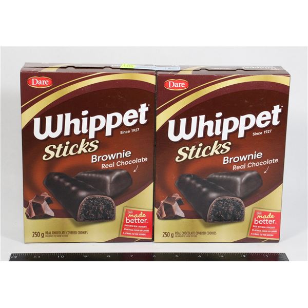 PAIR OF WHIPPET STICKS BROWNIE (2 X 250G)