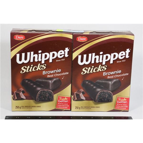 PAIR OF WHIPPET STICKS BROWNIE (2 X 250G)
