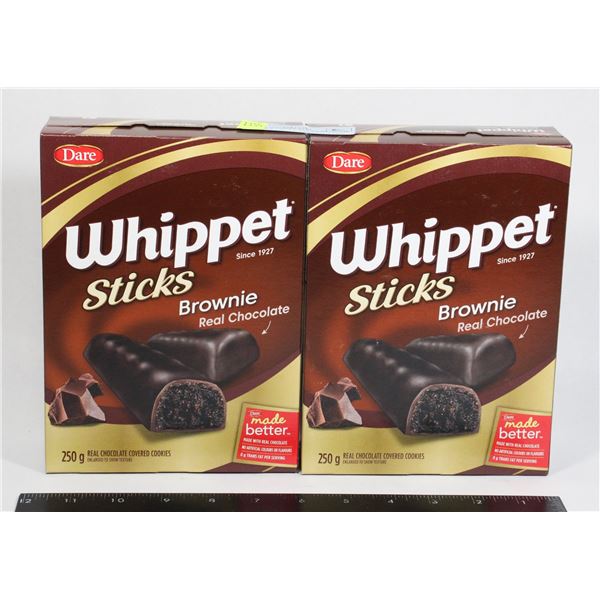 PAIR OF WHIPPET STICKS BROWNIE (2 X 250G)