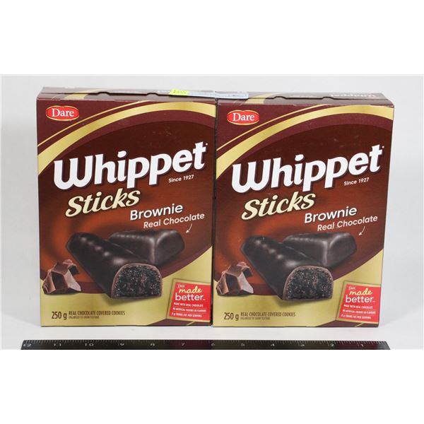 PAIR OF WHIPPET STICKS BROWNIE (2 X 250G)