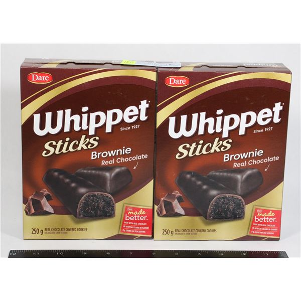 PAIR OF WHIPPET STICKS BROWNIE (2 X 250G)
