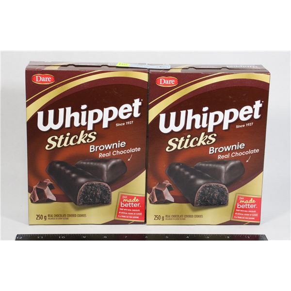 PAIR OF WHIPPET STICKS BROWNIE (2 X 250G)