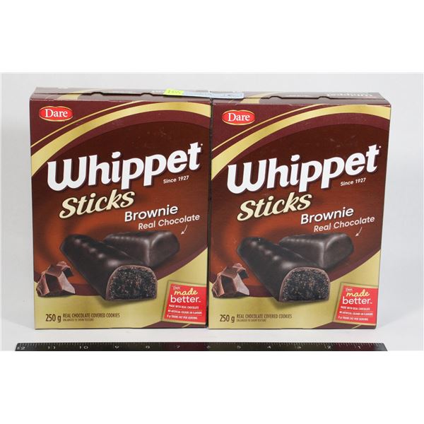 PAIR OF WHIPPET STICKS BROWNIE (2 X 250G)