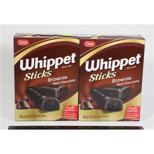 PAIR OF WHIPPET STICKS BROWNIE (2 X 250G)
