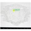 Image 1 : GLASS DISH WITH FROSTED EDGE AND ETCHED WINTER