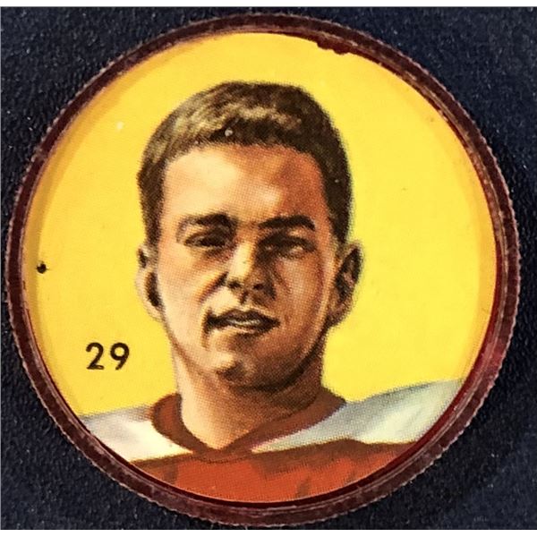 1963 NALLEY'S POTATO CHIPS CFL FOOTBALL COINS - WHIT TUCKER (HOF)