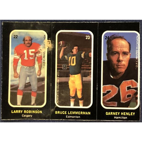 1972 O-PEE-CHEE CFL FOOTBALL INSERT STICKERS - GARNEY HENLEY (HOF)