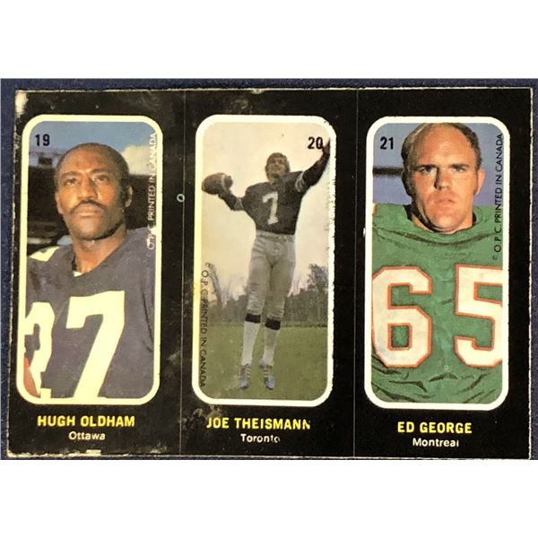 1972 O-PEE-CHEE CFL FOOTBALL INSERT STICKERS - JOE THEISMANN (HOF)