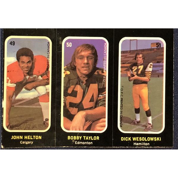 1972 O-PEE-CHEE CFL FOOTBALL INSERT STICKERS - JOHN HELTON (HOF)