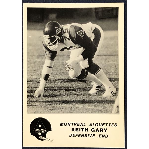 1981 JOGO CFL KEITH GARY