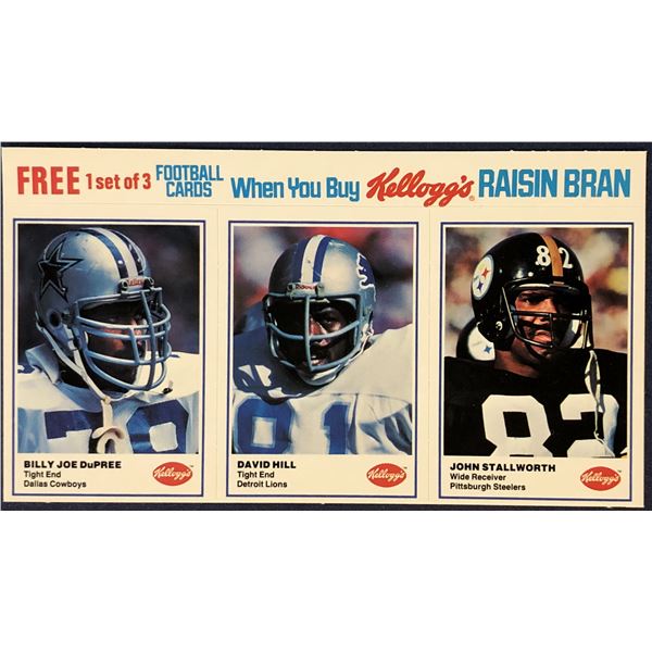 1982 KELLOGG'S NFL FOOTBALL PANEL - JOHN STALLWORTH (HOF)