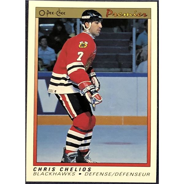 1990-91 O-PEE-CHEE PREMIER NHL CHRIS CHELIOS (HOF)