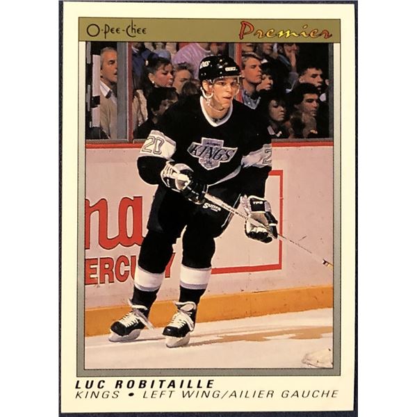 1990-91 O-PEE-CHEE PREMIER NHL LUC ROBITAILLE (HOF)