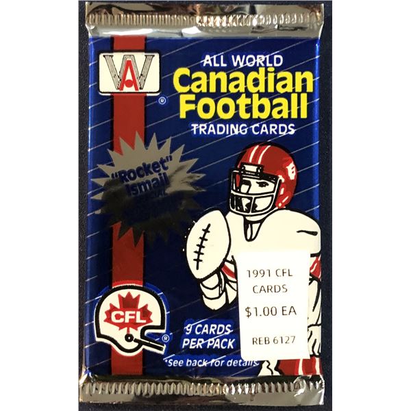 1991 ALL WORLD CFL FOIL PACK