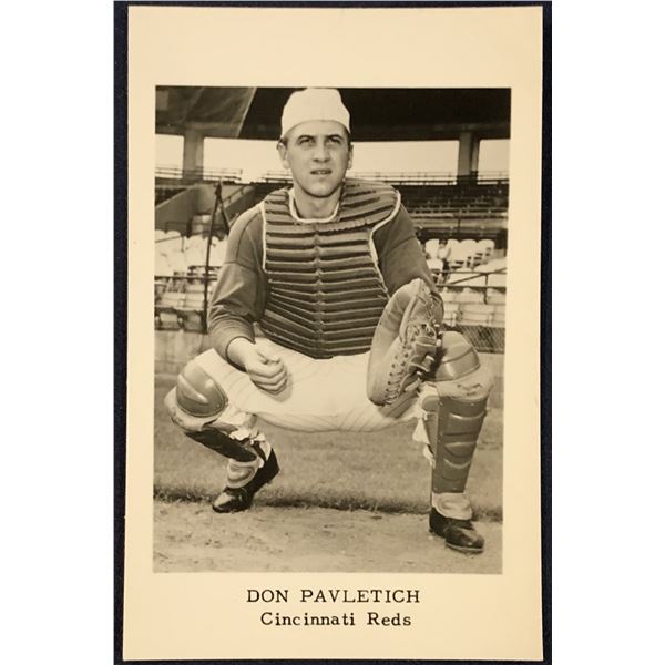 1965 CINCINNATI REDS 5.5"x3.5" PUBLICITY GLOSSY - DON PAVLETICH