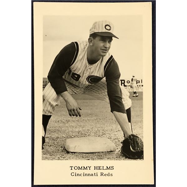 1965 CINCINNATI REDS 5.5"x3.5" PUBLICITY GLOSSY - TOMMY HELMS