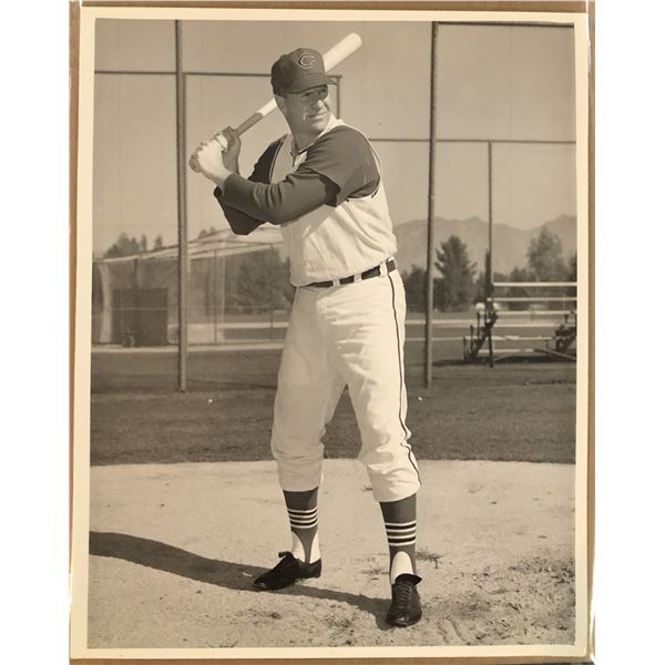 1966 CLEVELAND INDIANS 8"x10" PUBLICITY GLOSSY - DEL CRANDALL