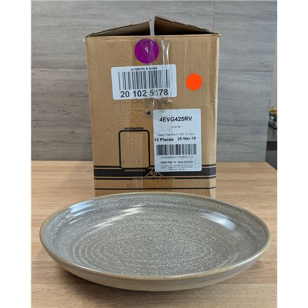 10-3/4" Evo Granite Deep Oval Bowls, Arcoroc 4EVG425RV - Lot of 12 (1 Case)